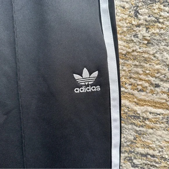 Adidas Originals Black Wide-Leg Pants trackpants size S - Picture 3 of 5